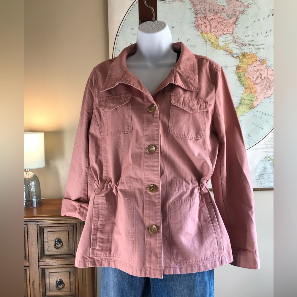 Talbots Dusty Pink Button-Up Jacket